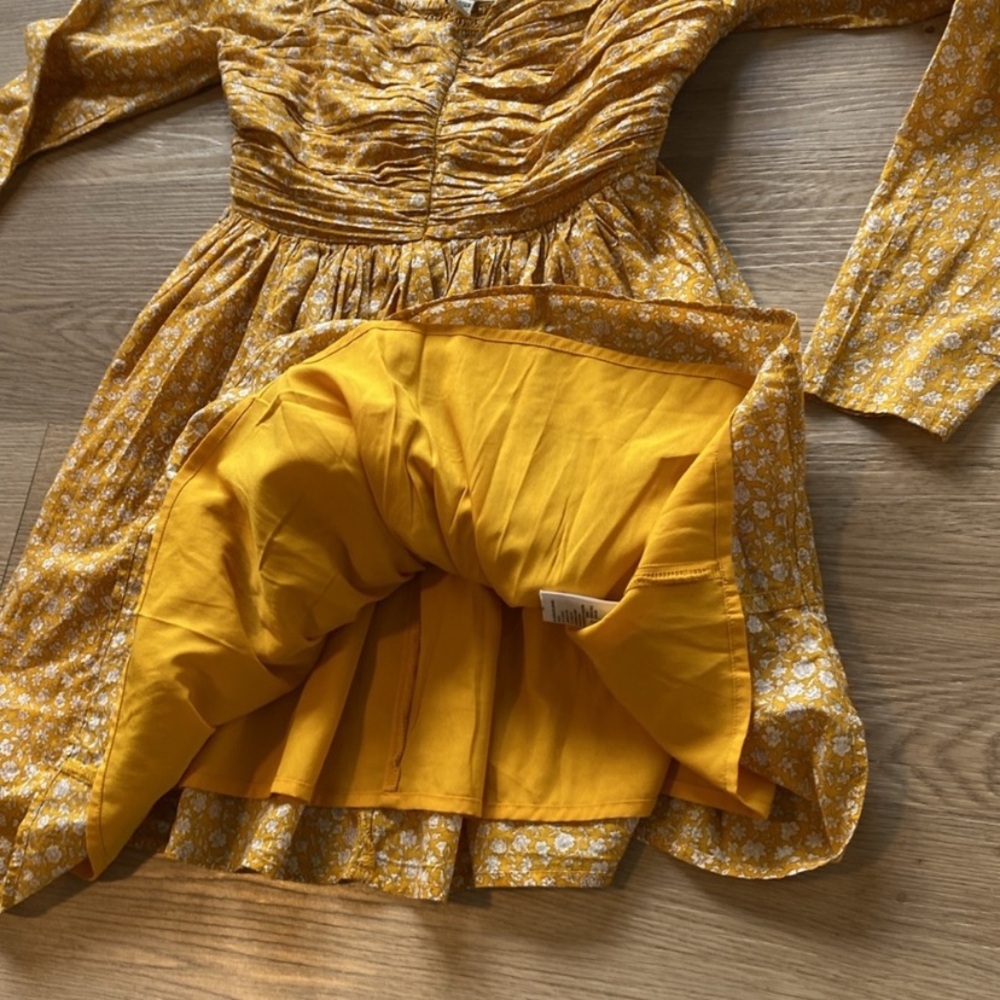 American Eagle Floral Yellow Mini Dress - Picture 10 of 11